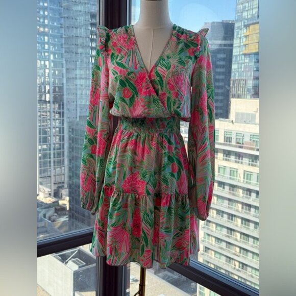 🆕 LILLY PULITZER 🧿 NWT Taviana Stretch Dress, Coming in Hot Blue Horizon, Sz00 - Picture 3 of 15